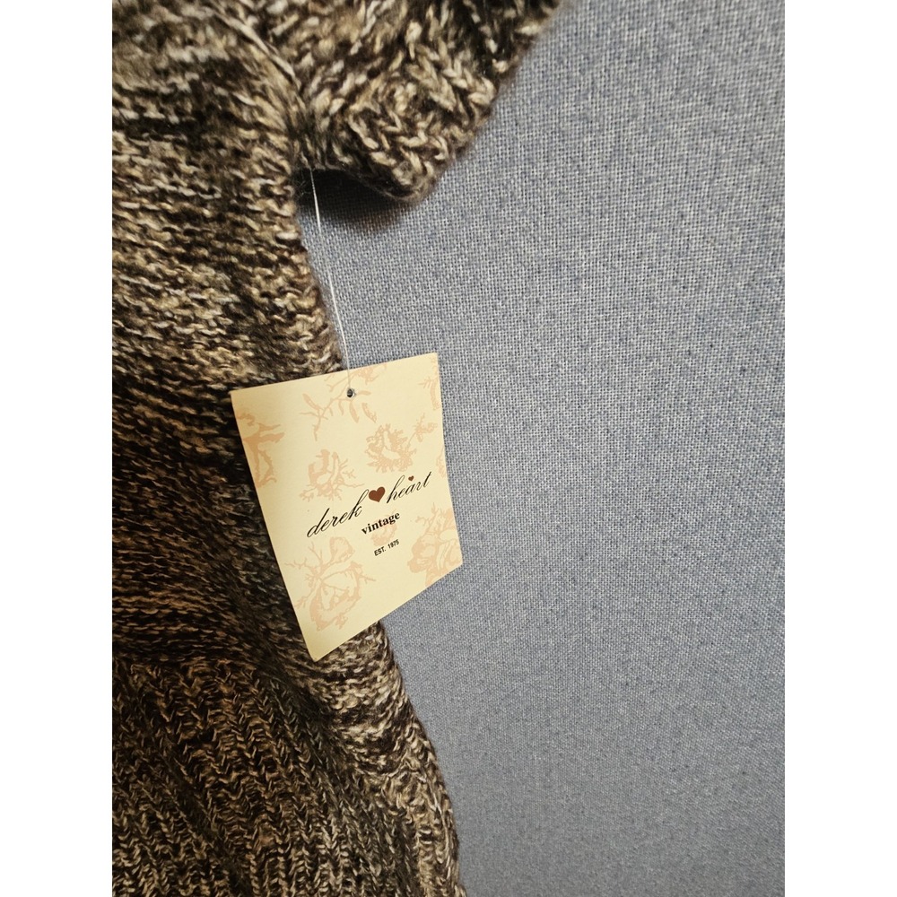 Derek Heart Juniors Cap Sleeve Tunic Brown Khaki  Sweater  Size Large New - Picture 2 of 4